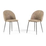 Chaises - sara - simili cuir - pieds en m�tal - lot de 2 - confortables et �l�gantes