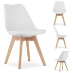 Chaise scandinave moderne pour la cuisine salle à manger mileo blanche pour le salon Chaise scandinave moderne pour la cuisine salle à manger mileo blanche pour le salon