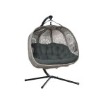 Chaise suspendue - muvoe - panier pour 2 personnes - design pliable - support en acier massif - confort ...