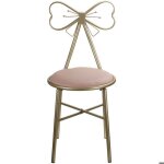 Chaise tabouret de maquillage 79. 5cm pour chambre salle de bain 150kg max. rose cuir pu