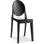 Chaise transparente de salle � manger - victoire noir