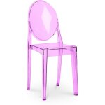Chaise transparente de salle  manger - victoire violet transparent