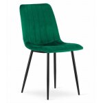 Chaise en velours lava - salle à manger chambre cuisine style rétro pieds métal couleur bois vert Chaise en velours lava - salle à manger chambre cuisine style rétro pieds métal couleur bois vert