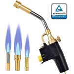 Chalumeau  propane multi - usage mapp - 3 buses / embouts - cuivre - argent / noir / or