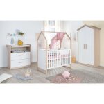 Chambre bb complte roba - cabane - lit 60x120 transformable + commode  langer volutive + armoire ...