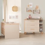 Chambre bébé duo jil - roba - lit Évolutif 70x140 cm et commode à langer - cashmere / décor châtaignier ... Chambre bébé duo jil - roba - lit Évolutif 70x140 cm et commode à langer - cashmere / décor châtaignier ...