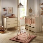 Chambre bébé lit 120x60 évolutif et commode à langer 3 tiroirs - melinee Chambre bébé lit 120x60 évolutif et commode à langer 3 tiroirs - melinee