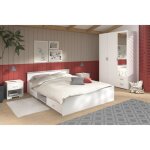 Chambre complète adulte zodiac : lit 140x190 avec tiroir + armoire 3 portes et 2 tiroirs + 2 chevets ... Chambre complète adulte zodiac : lit 140x190 avec tiroir + armoire 3 portes et 2 tiroirs + 2 chevets ...