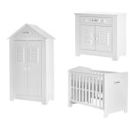 Chambre complète pinio - 124 x 68 x 87cm - blanc Chambre complète pinio - 124 x 68 x 87cm - blanc