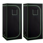 Chambre de culture 80 x 80 x 180 cm - duoku - tente pour plantes dint�rieur - fen�tre dobservation plateau ...