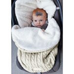 Chanceli�re enveloppante universelle - b�b� - hiver - si�ge auto - beige - sans zip - adaptable poussette ...