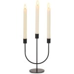 Chandelier - bougeoir chandelier 3 branches noir - d�coration halloween et mariage