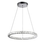 Chandelier en cristal moderne hauteur r�glable led �conome en �nergie d30cm b blanc chaud