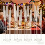 Chandeliers �lectroniques 5 flammes cristal acrylique pour centre de table mariage anniversaire d�coration ...