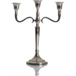 Bougeoir 3 têtes - métal - argent - h27 cm - argent - atmosphera createur d'interieur Bougeoir 3 têtes - métal - argent - h27 cm - argent - atmosphera createur d'interieur