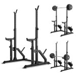 Chandelles rglables pour squat zipro lift rack repose - barre avec supports de scurit charge 320 kg ...