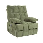 Chandler - fauteuil relax électrique en velours texturé - vert Chandler - fauteuil relax électrique en velours texturé - vert