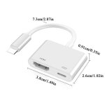 Adaptateur hdmi - changm - av numrique - compatible iphone / ipad - rsolution 1080p - blanc