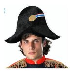 Chapeau bicorne napolon - atosa - accessoire de dguisement - noir dor bleu blanc - extrieur