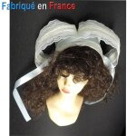 Chapeau de bretonne - coiffe du pays de fouesnant - giz f?n (feutre + dentelle) - femme - blanc - dguisement ...