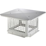 Chapeau de chemine 305x305 mm - vevor - acier inoxydable 304 couvercle bouchon protection anti - oiseaux ...