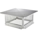 Chapeau de chemin�e 432x432 mm - vevor - acier inoxydable 304 couvercle bouchon protection anti - oiseaux ...