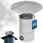 Chapeau de cheminée en acier galvanisé 120 mm - chapeau de cheminée pare - pluie de toit - kotarbau Chapeau de cheminée en acier galvanisé 120 mm - chapeau de cheminée pare - pluie de toit - kotarbau