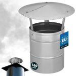 Chapeau de cheminée en acier galvanisé 160 mm - chapeau de cheminée pare - pluie de toit - kotarbau Chapeau de cheminée en acier galvanisé 160 mm - chapeau de cheminée pare - pluie de toit - kotarbau