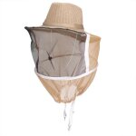 Chapeau dapiculteur avec voile haute visibilit� et longue sangle �lastique pour une protection s�re