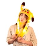 Chapeau lumineux pokemon pikachu avec eclairage led - accessoire cosplay - ideal pour fetes evenements ...