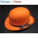Chapeau melon orange adulte t57