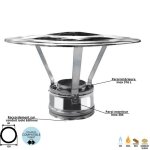 Chapeau pare pluie conduit double paroi isol edilinox - diamtre 80 mm