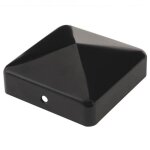 Chapeau pyramide - simson - cabochon 70pb - finition noire - protection poteau bois - taille n 2