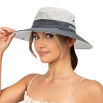 Chapeau soleil femme plage - 1 pi�ce uv large bord trou queue cheval pliable - convient pour plage ext�rieur ...