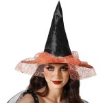 Chapeau de sorcire orange - femme