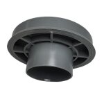 Chapeau de ventilation / aration extracteur statique  63 mm gris outile