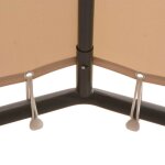 Chapiteau tente de rception cadre en acier 4 x 4 m beige acier t106