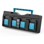 Chargeur 4 ports - ulisem - pour batteries makita 144v - 18v - scuris - intelligent