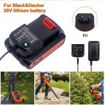 Chargeur de batterie black + decker pour batteries lithium ion lcs1620 20vpour 10. 8v 14. 4v 18v 20 volt ...