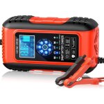 Chargeur de batterie intelligent 10a 12v / 5a 24v chargeur batterie mainteneur lcd pour voiture moto ...