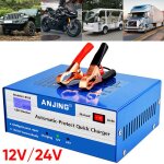 Chargeur de batterie voiture 12v / 24v 10a chargeur intelligent automatique avec lcd pour auto voiture ...