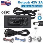 Chargeur dalimentation 42v 2a pour gotrax gxl v2 g2 g3 g3 + batterie li - ion 36v pour scooter �lectrique ...