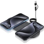 Chargeur  induction double 20w chargeur sans fil 2 en 1 charge rapide pour iphone 16 / 15 / 14 / 13 ...