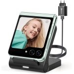 Chargeur induction pour samsung galaxy z flip 15w rapide chargeur sans fil pour samsung galaxy z flip ...