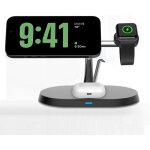 Chargeur induction 3 en 1 - compatible iphone 15 / 14 / 13 / 12 - charge rapide - noir - magntique