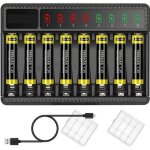 Chargeur de piles aa / aaa nickel - hydrogen rechargeable 8 slots intelligente Chargeur de piles aa / aaa nickel - hydrogen rechargeable 8 slots intelligente