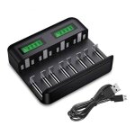 Chargeur de piles universel lcd chargeur de piles rechargeables pour aa / hr6 aaa / hr3 c / hr14 d / ...