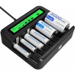 Chargeur de piles universel - mich - 8 emplacements - compatible aa / aaa / c / d - ni - mh ni - cd - ...