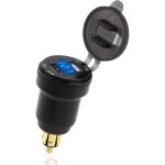Chargeur prise allume cigare usb rapide with led voltmeter waterproof chargeur de voiture dual qc 3. ...
