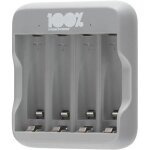 Chargeur rapide de batterie aa et aaa avec 4 emplacements 100% peakpower piles non incluses chargeur ...
